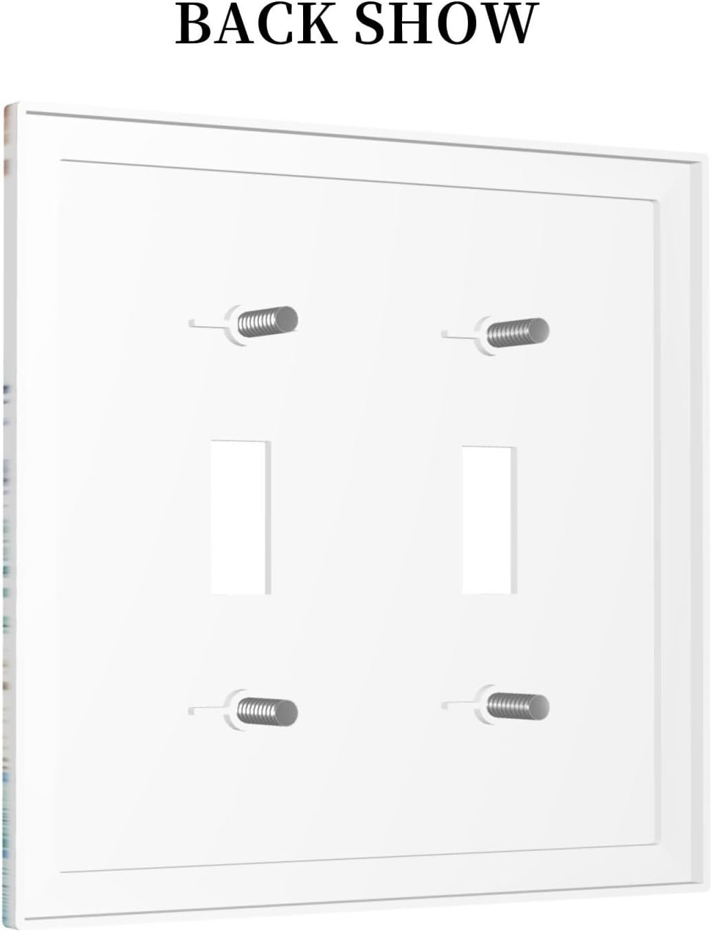 Sea Turtle Ocean Starfish Fish Coral Pearl Decorative Switch Plates 2 Gang Double Toggle Outlet Light Switch Cover Wall Plate Electrical Faceplate for Bathroom Kids Room Decor