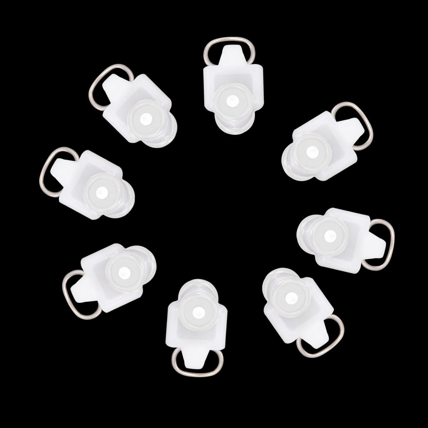 Curtain Glider Track Rail Runners Mute Wheel Rollers Heavy Duty Curtains Tracks Pulley 20PCS,White
