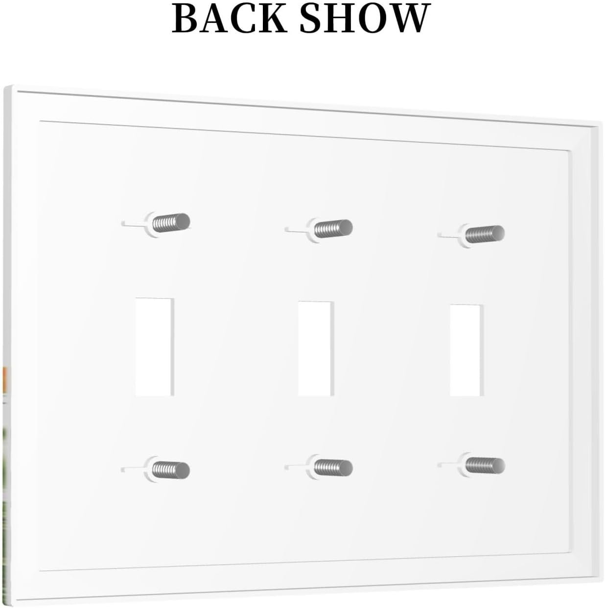 Decorative Switch Plates Colorful Wildflowers Plant Floral Daisy 3 Gang Wall Plate Triple Toggle Light Switch Cover Faceplate Electrical Wall Panels For Bed Room Living Room Decor