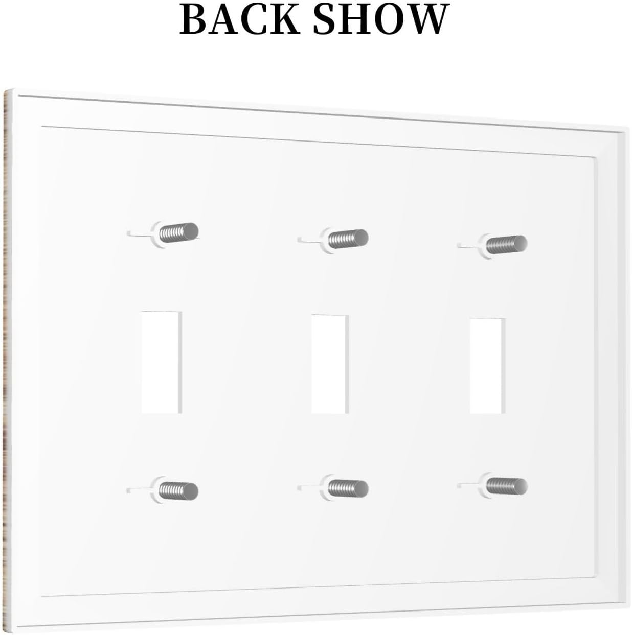 Decorative Switch Plates Vintage Rustic Brown Wood Grain 3 Gang Wall Plate Triple Toggle Light Switch Cover Faceplate Electrical Wall Panels for Bedroom Farmhouse Decor