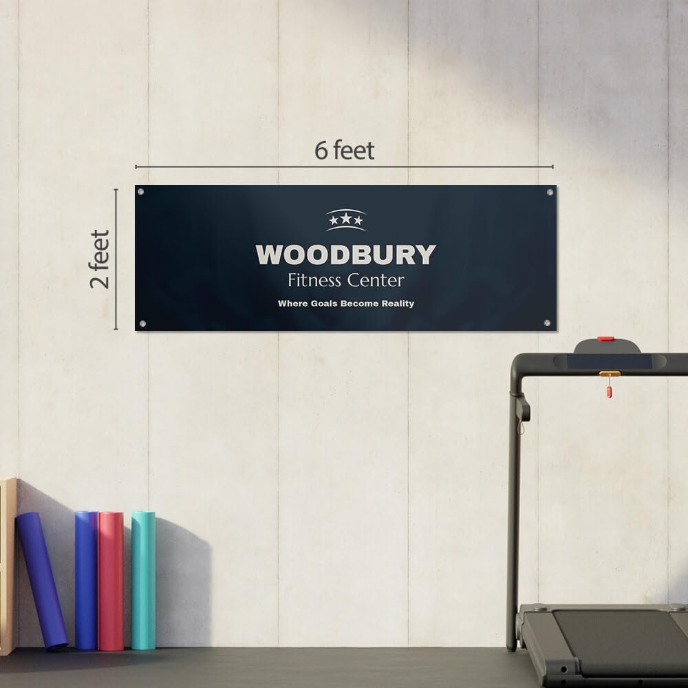 Staples Custom Scrim Vinyl Banner - 72W" x 24L" Quote Banner with 4 Grommets - Durable Outdoor Sign for Events, Promotions, and Business Advertising (Dark)