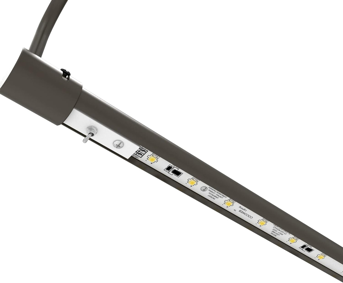 Cocoweb 16 Inch Tru-Slim Mahogany Bronze Picture Light - LED, 2700K, Adjustable Arm, Plug-in, Toggle Switch, Sleek and Compact Design