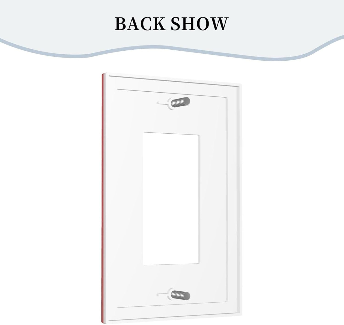 Decorative Outlet Covers Red Fire Alarm Novelty 1 Gang Single Decora GFCI Device Light Switch Covers Plate 1 Rocker Wall Plate Jumbo Switch Cover Plate for Bedroom Bathroom Decor