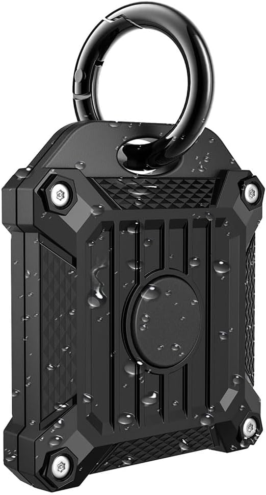 Tile Mate 2022 2024 Tracker Cover Anti-Scratch Waterproof Case with Keychain for Carabiner, Keys, Bags, Cat Dog Collar Holder