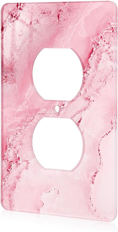Abstract Pink Marble Design Acrylic Outlet Cover Light Switch Plates Decorative Acrylic Outlet Covers Wall Plates Light Switch Covers