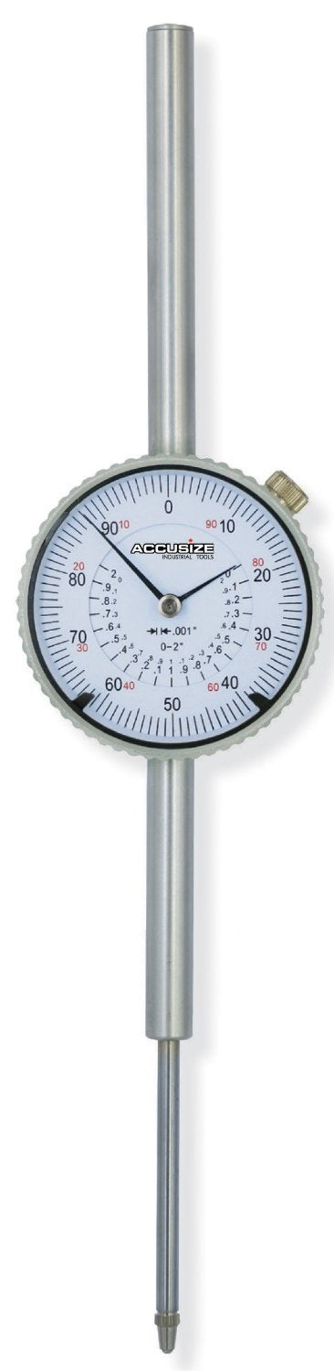 Accusize Industrial Tools 0-2'' by 0.0005'' Dial Indicators, P900-S112