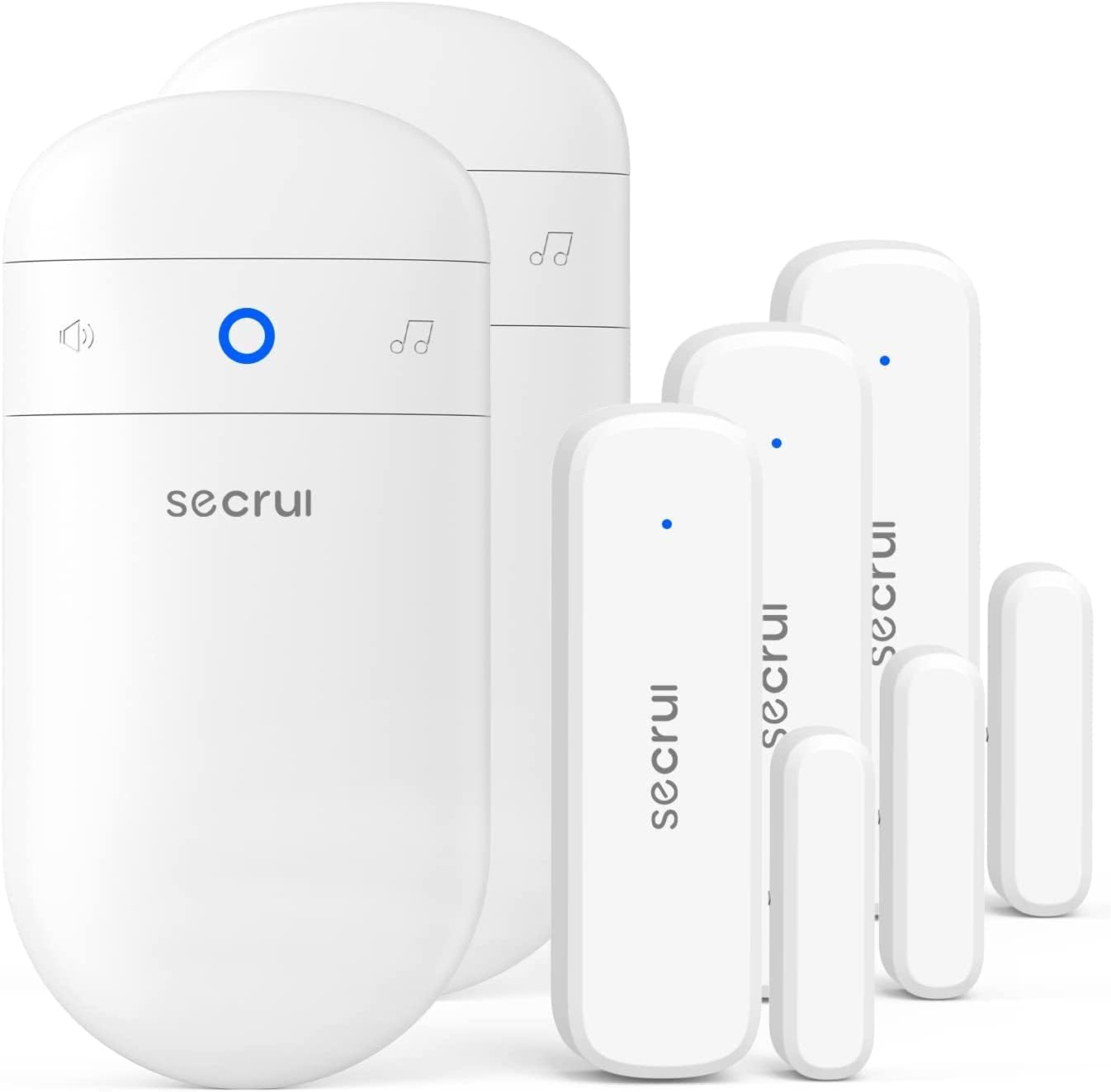 SECRUI Door Chime with Adjustable Volume –Wireless Entry Alert with 52 Chimes – 500ft Rage Door Open Sensor Alarm for Home/Business/Office/Store – Easy Installation – LED Indicators