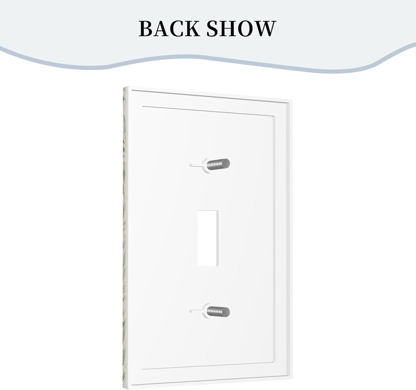 Decorative Light Switch Plate Covers Vintage Morris Willow Leaf Green Leaves 1 Gang Wall Plate Single Toggle Switch Cover Plate Jumbo Electrical Switchplate Receptacle Faceplate