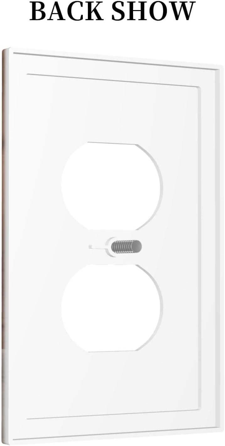 Vintage Brown Wooden Boards Print Wood Grain Outlet Covers 1 Gang Duplex Light Switch Cover Decorative Switch Plates Electrical Receptacle Faceplate Wall Plate for Farmhouse Home Decor