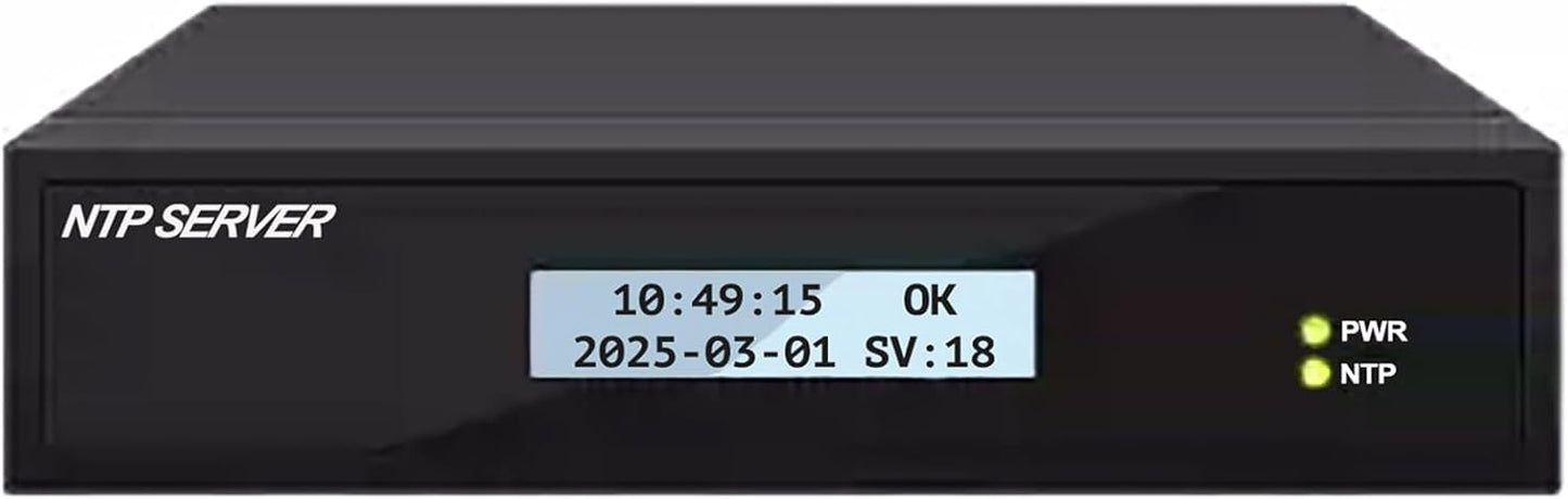 GPS NTP Network Time Server with Dual Ethernet Ports,Supports AC/POE Power,Accurate Time Sync for Network Devices.