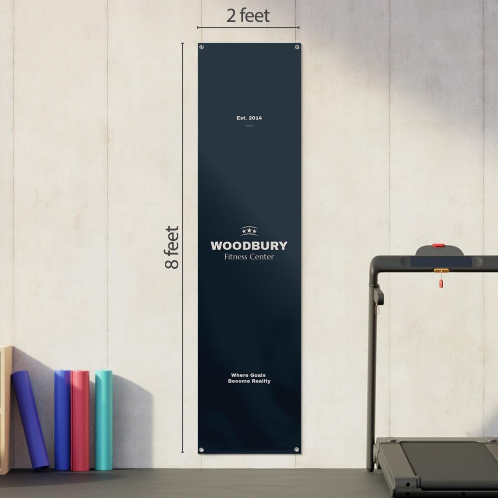 Staples Custom Scrim Vinyl Banner - 24W" x 96L" Quote Banner with 4 Grommets - Durable Outdoor Sign for Events, Promotions, and Business Advertising (Light)