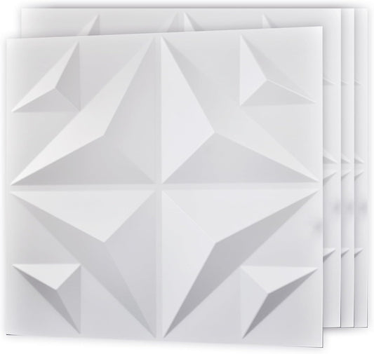 Art3d Decorative 3D Wall Panel, 32 Sq.FT PVC Interior Wall Decor for Living Room, Bedroom, Lobby, Office, Shopping Mall, White