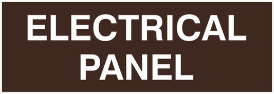 All Quality Basic Electrical Panel Sign - Fire Regulation Safety Compliance Sign - Dark Brown - Medium (1 Pack)