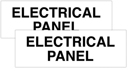 All Quality Basic Electrical Panel Sign - Fire Regulation Safety Compliance Sign - White - Medium (2 Pack)