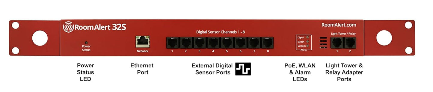 Room Alert 32S Proactive Secure Environment Monitor - Guardian Bundle (Monitor Plus 10 Additional Sensors and 4 Accessories)