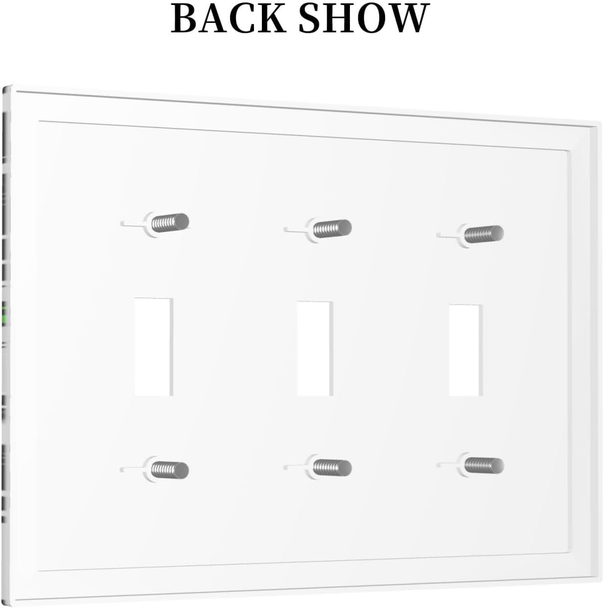 Light Switch Covers Funny Cat Wacky Kitty 3 Gang Wall Plates Triple Toggle Outlet Cover Decorative Switchplates Electrical Panel Cover for Kitchen Living Room 4.8 X 6.7 IN