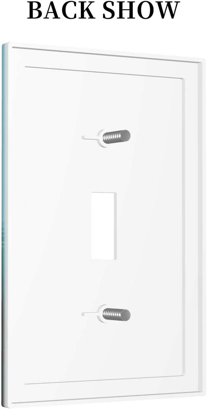 Green Forests And Birds Sun Woodland Decorative Light Switch Cover 1 Gang Single Toggle Decorator Outlet Wall Plate Device Electrical Faceplate Switchplates for Bedroom Bathroom Decor