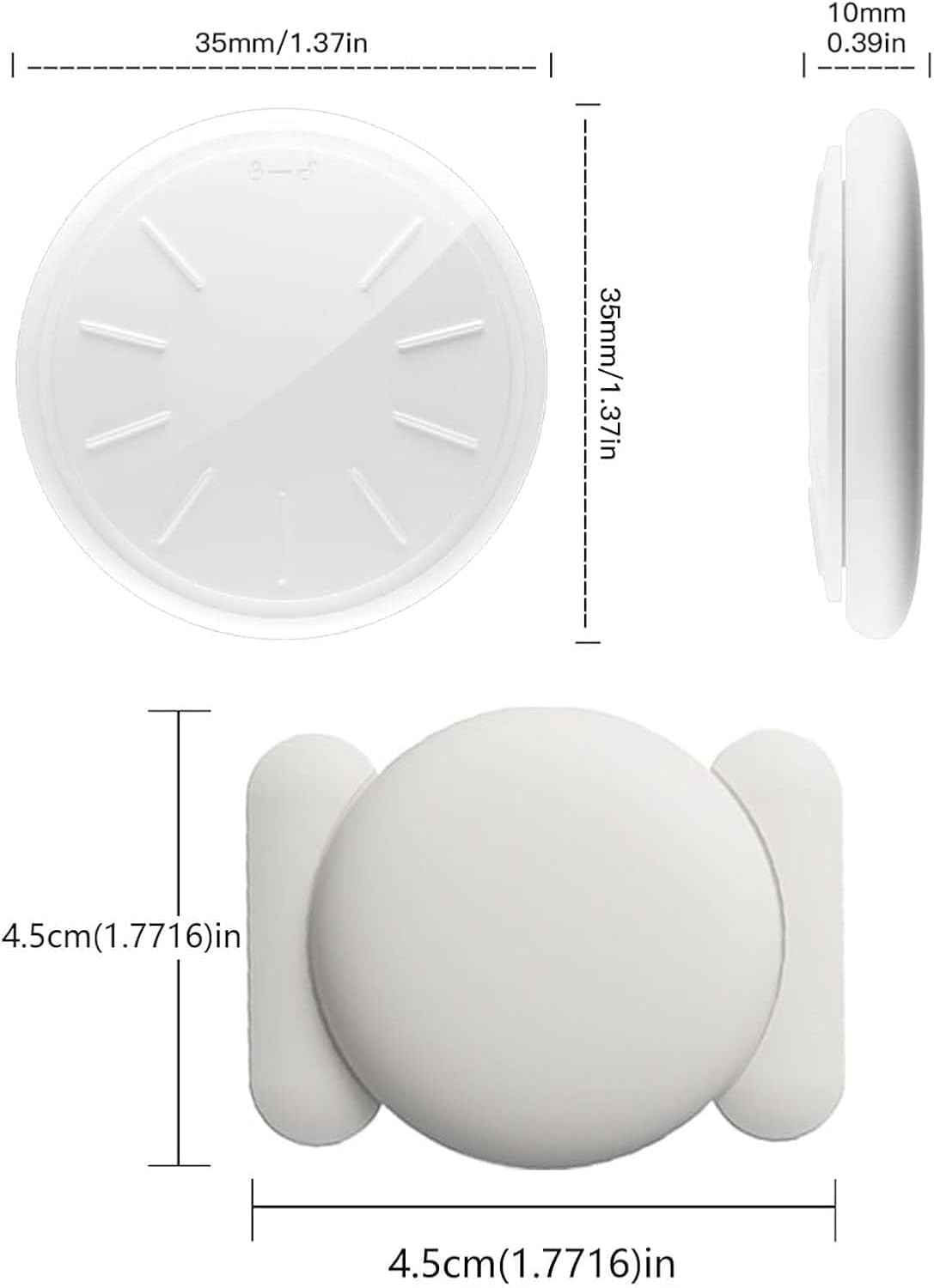 Car GPS Tracking Device for Vehicles, 2PCS Real Time Vehicles GPS Tracker for Car, Work with Find My (iOS Only),Hidden Mini GPS Tracker,No Monthly Fee (White Tracker, White Magnetic Case)