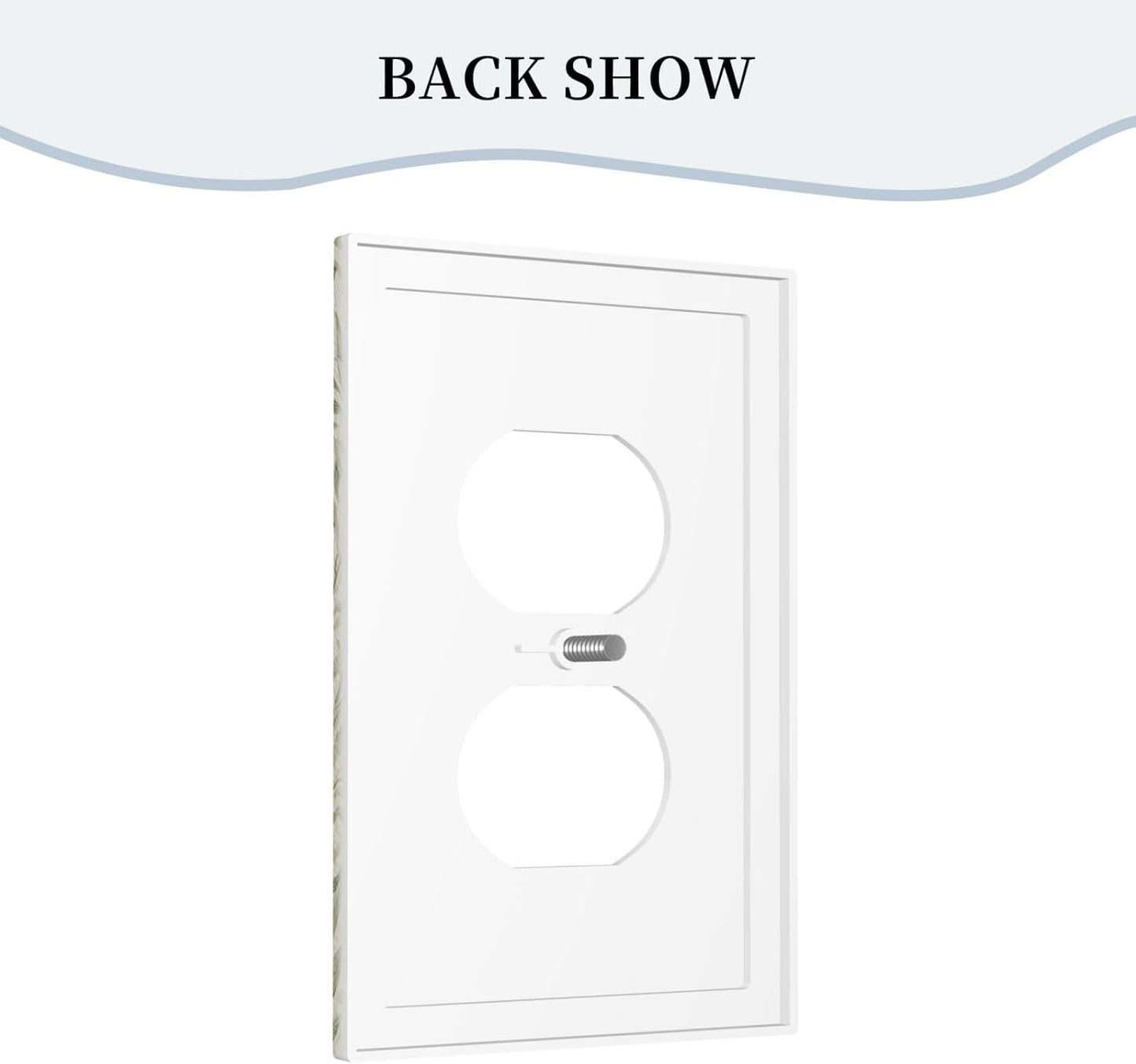 Decorative Outlet Covers Vintage Morris Willow Leaf Green Leaves 1 Gang Wall Plate Receptacle Duplex Light Switch Cover Plate Single Dual Plug Covers Electrical Switchplate Faceplate