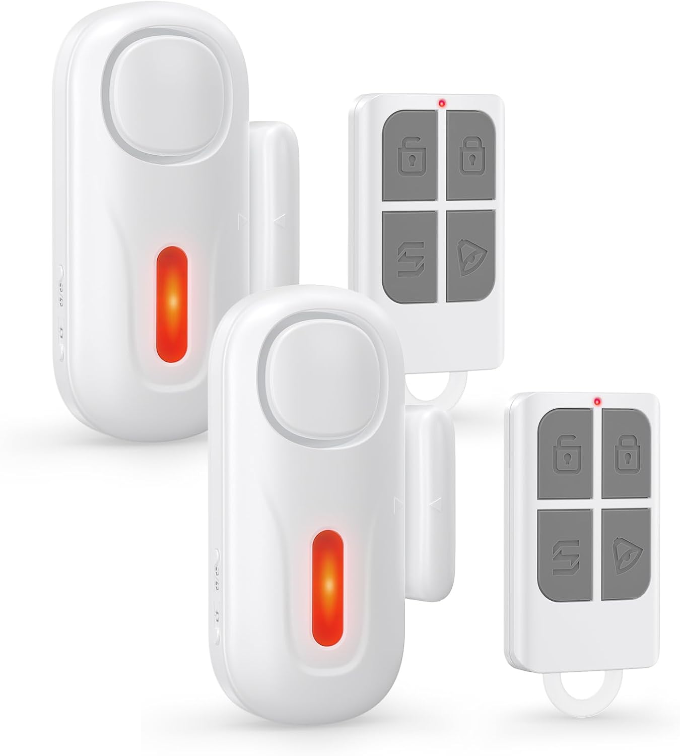 Door Alarms for Kids Safety, 120dB Wireless Window Security Sensor with 600ft Remote Range, Home Intruder Alert System with SOS Button, 2-Level Adjustable Volume for Pool, Dementia, Apartment, 2 Pack