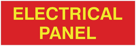 All Quality Basic Electrical Panel Sign - Fire Regulation Safety Compliance Sign - Red/Yellow - Small (1 Pack)
