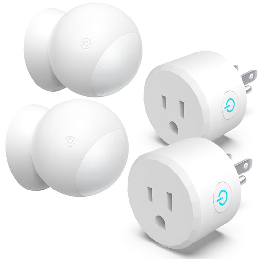 2 Pack Wireless Motion Sensor Outlet, Plug-in PIR Infrared Motion Activated Switch for Light Home Appliances Control, Motion Detector Socket for Bathroom, Garage, Laundry Room Lamps Exhaust Fan