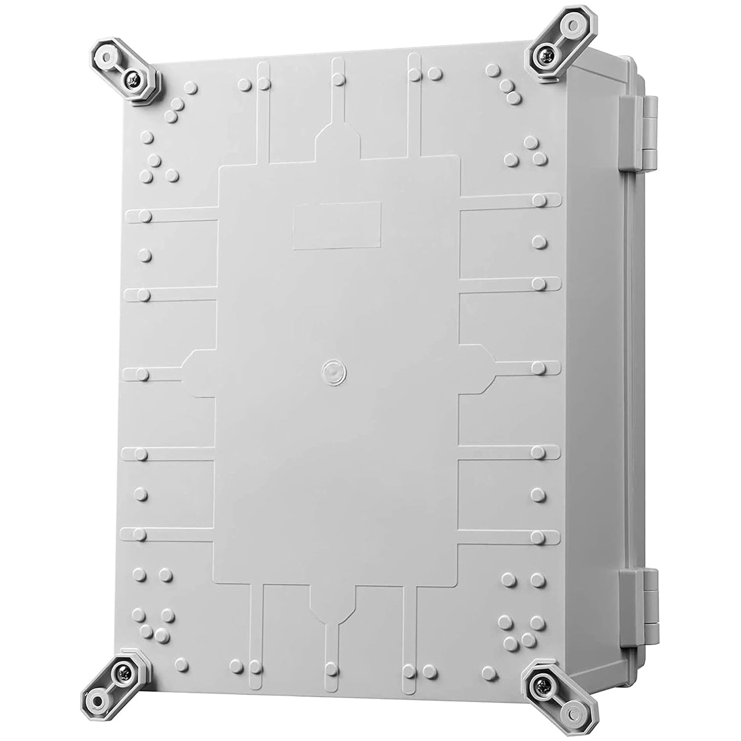 Co. 7.9" x 11.8" x 6.3" ABS Waterproof IP67 Hinged Electronics Box with Mounting Plate, Bracket, Project Box (4 Pack)