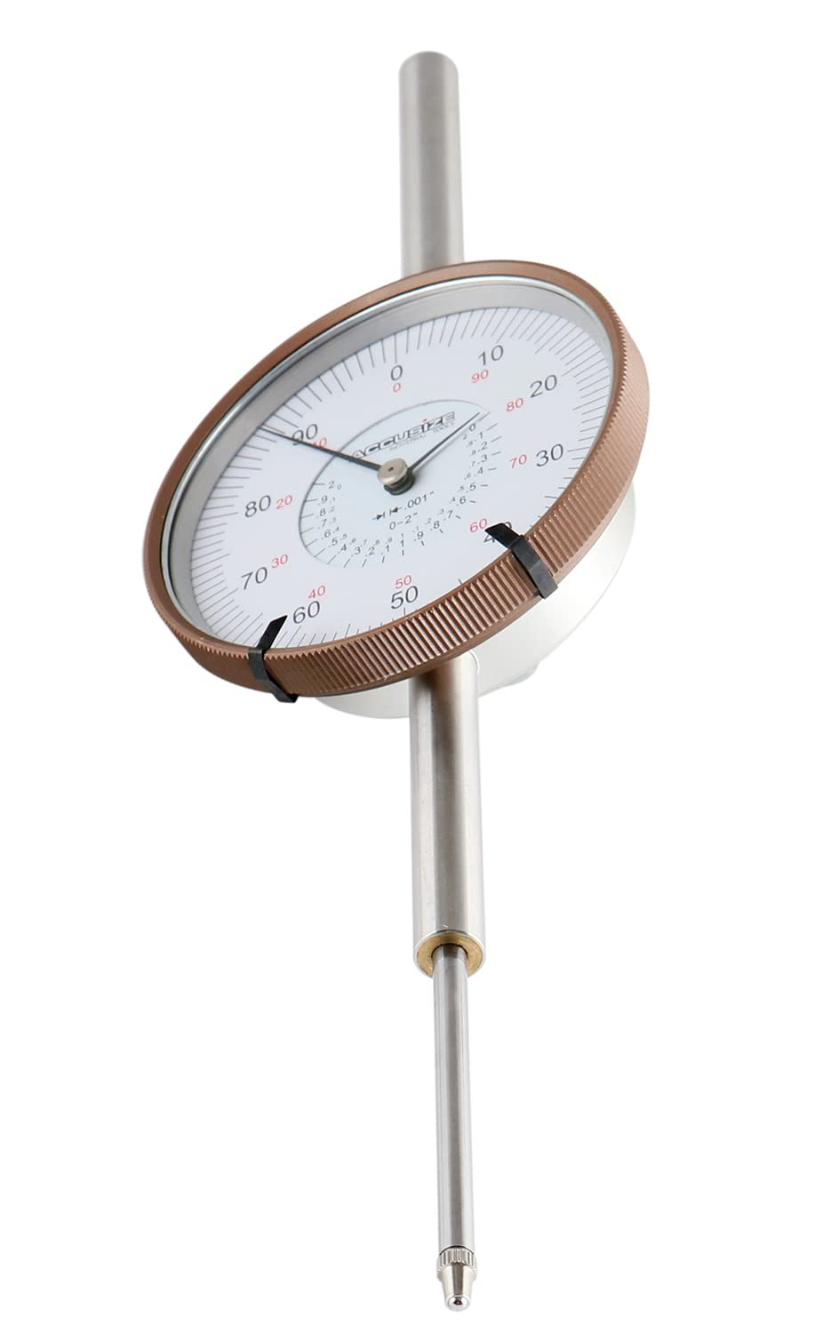 Accusize Industrial Tools Agd2 Style 0-2'' by 0.001'' Dial Indicator with A 3'' Big Face, Lug Back, P900-S090