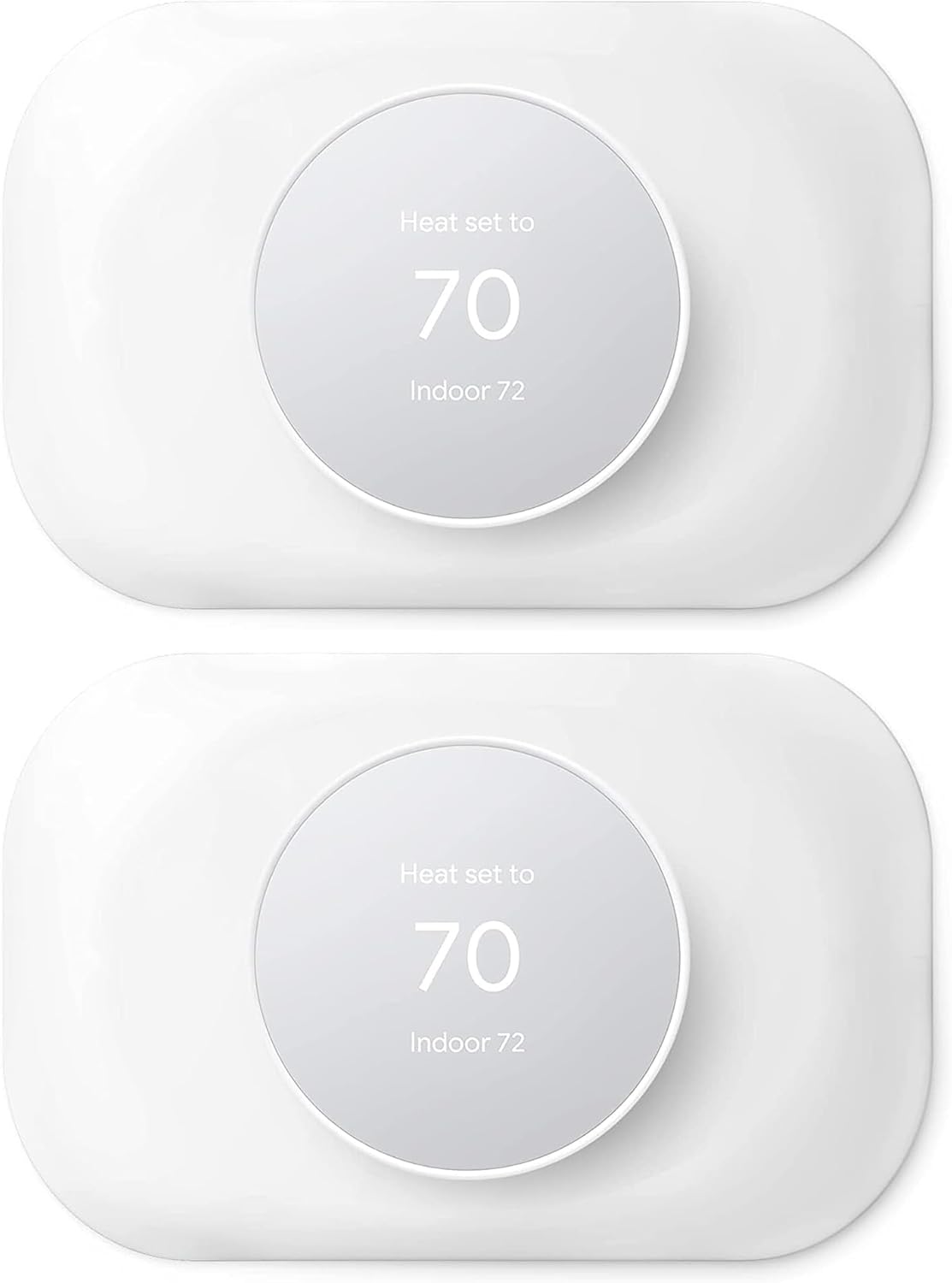 Compatible with Google Thermostat 2020 Wall Plate Cover - Petrichor Nest Thermostat Trim Kit, Made for Google Nest Thermostat 2020, Cover Imperfections Easy to Install - White（2 Pack）