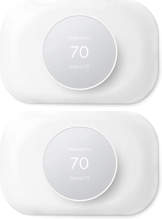 Compatible with Google Thermostat 2020 Wall Plate Cover - Petrichor Nest Thermostat Trim Kit, Made for Google Nest Thermostat 2020, Cover Imperfections Easy to Install - White（2 Pack）