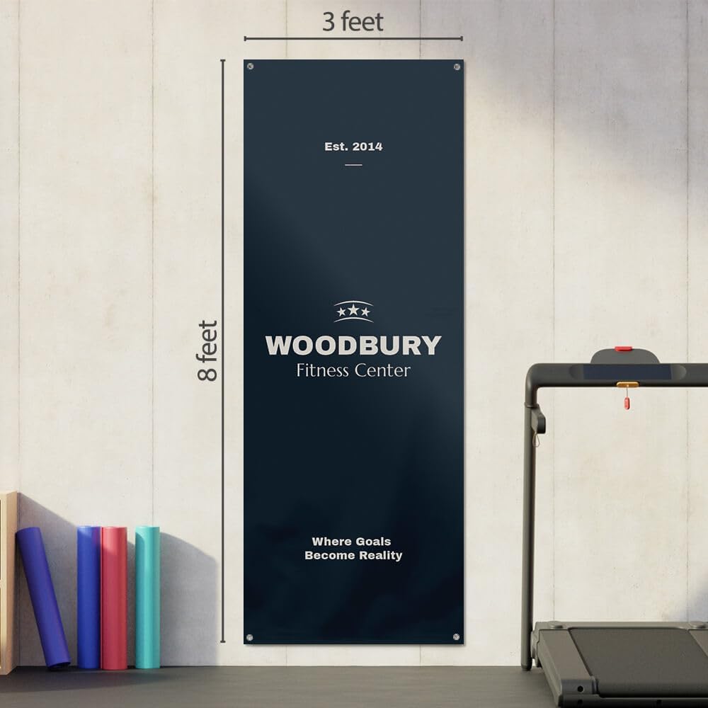 Staples Custom Scrim Vinyl Banner - 36W" x 96L" Quote Banner with 4 Grommets - Durable Outdoor Sign for Events, Promotions, and Business Advertising (Wood)