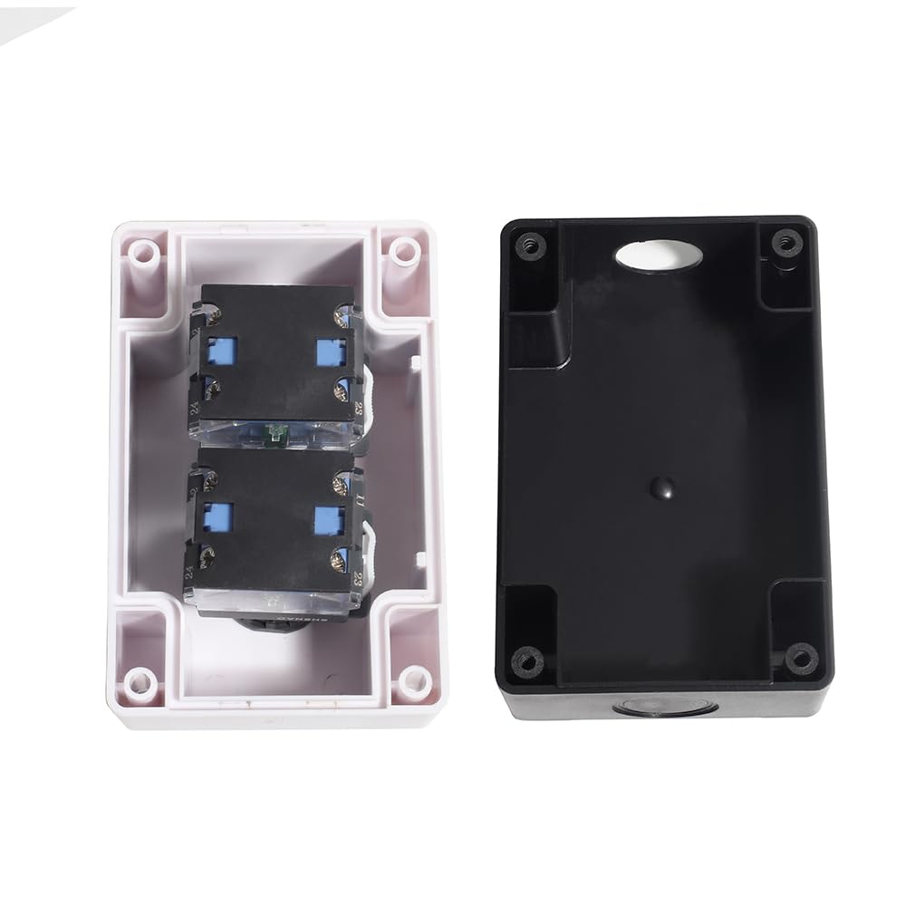 Rain Proof Up-Down Switch Control Station, Momentary Push Button Station Red Green Sign Pushbutton Switches Station AC 660V 10A -Start/Stop-Box Crane Pendant Hoist Push Button Switch