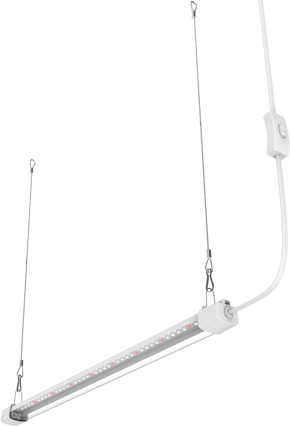 LED Grow Light 2FT Full Spectrum Compact Linkable Lighting Fixture for Indoor Greenhouse Year Round Plant Seedlings, Essential Grow Slim Hanging Suspended Strip