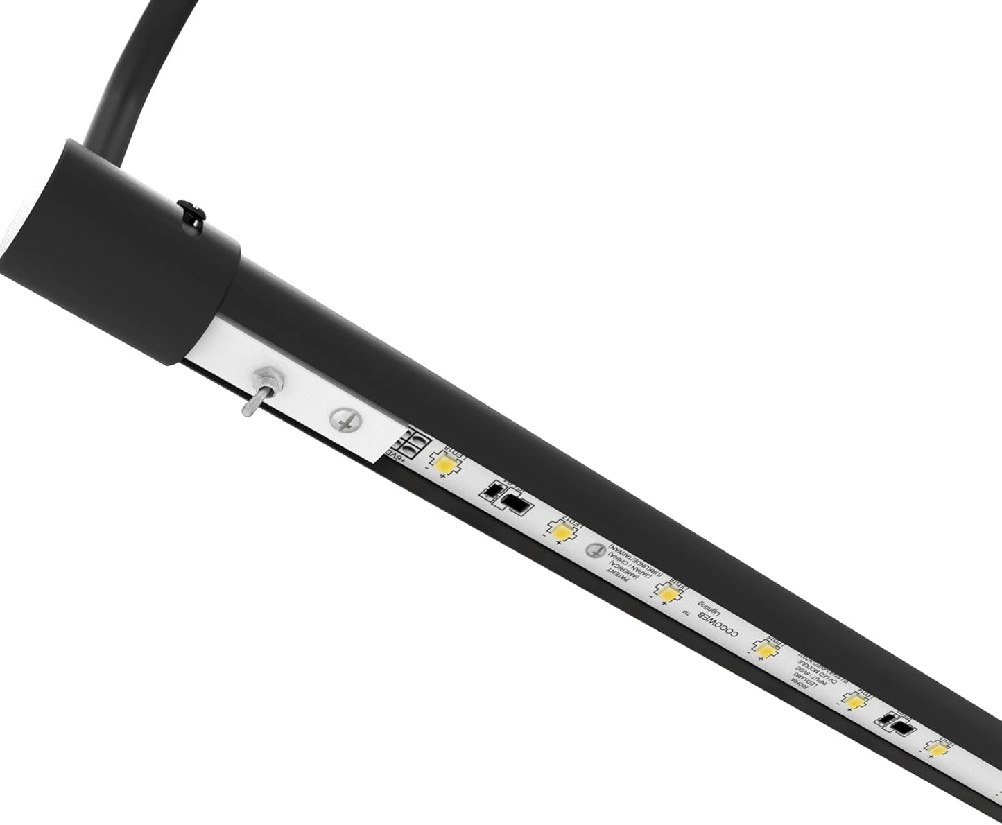 Cocoweb 16 Inch Tru-Slim Black Picture Light - LED, 2700K, Adjustable Arm, Plug-in, Toggle Switch, Sleek and Compact Design