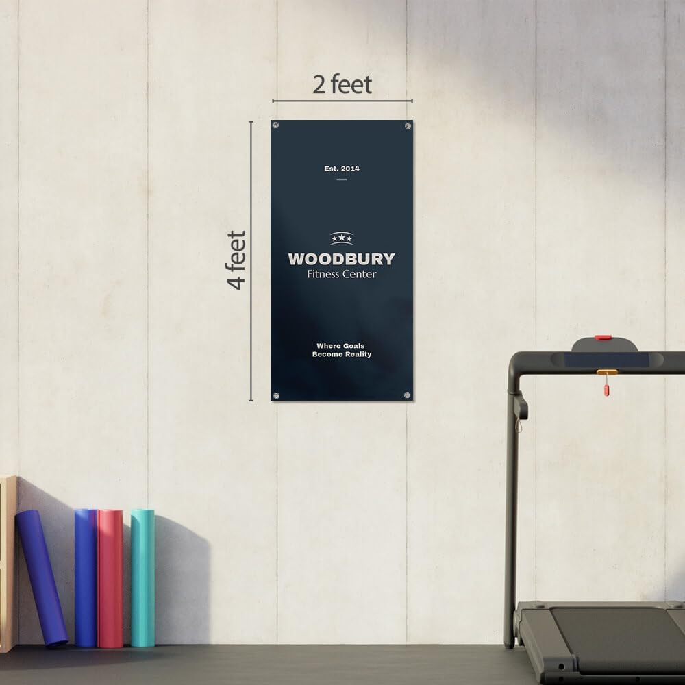 Staples Custom Scrim Vinyl Banner - 96" x 24" Quote Banner with 4 Grommets - Durable Outdoor Sign for Events, Promotions, and Business Advertising (American Flag)