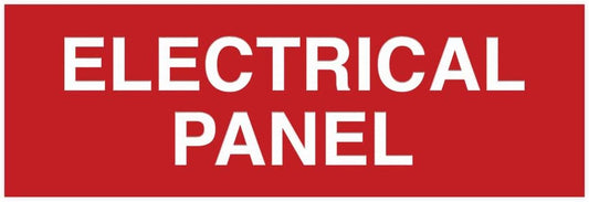 All Quality Basic Electrical Panel Sign - Fire Regulation Safety Compliance Sign -Red - Small (5 Pack)