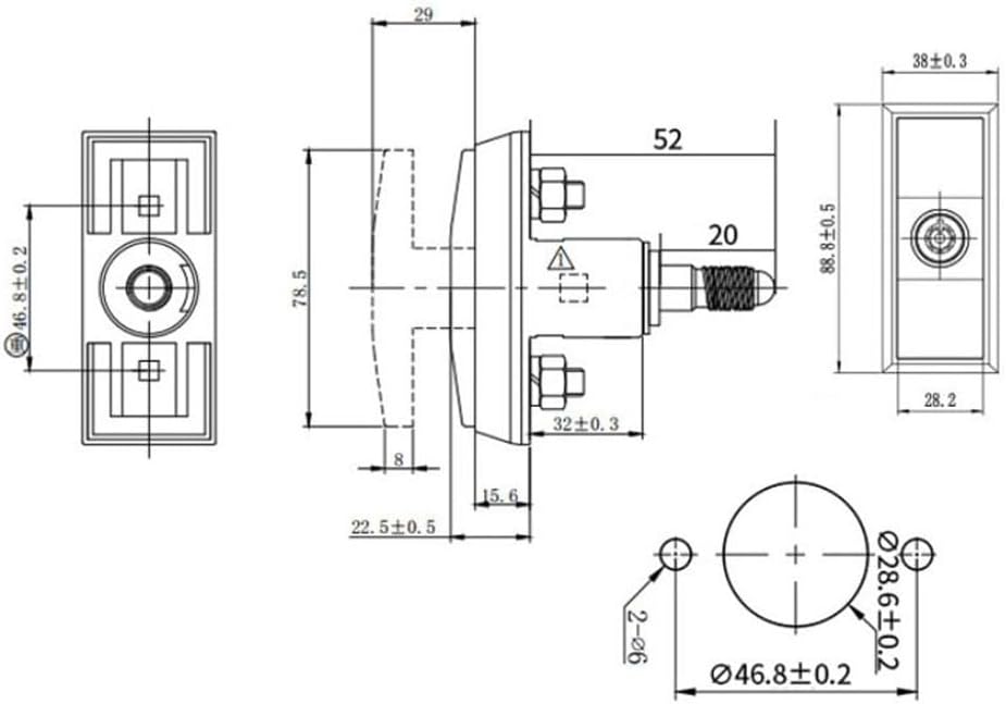 Vending Machine Lock Zinc Alloy T-Handle Lock For Game Cabinets And Car Washing Machines, Silver