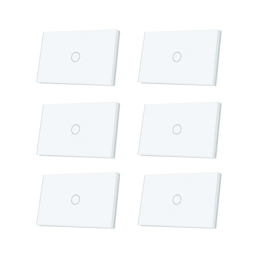 WiFi Smart Light Switch 118X72X34MM Need Neutral Wire,2.4GHz Wi-Fi Touch Switch,Work with Smart Life/Tuya App, Compatible with Alexa and Google Home, White 1 Gang
