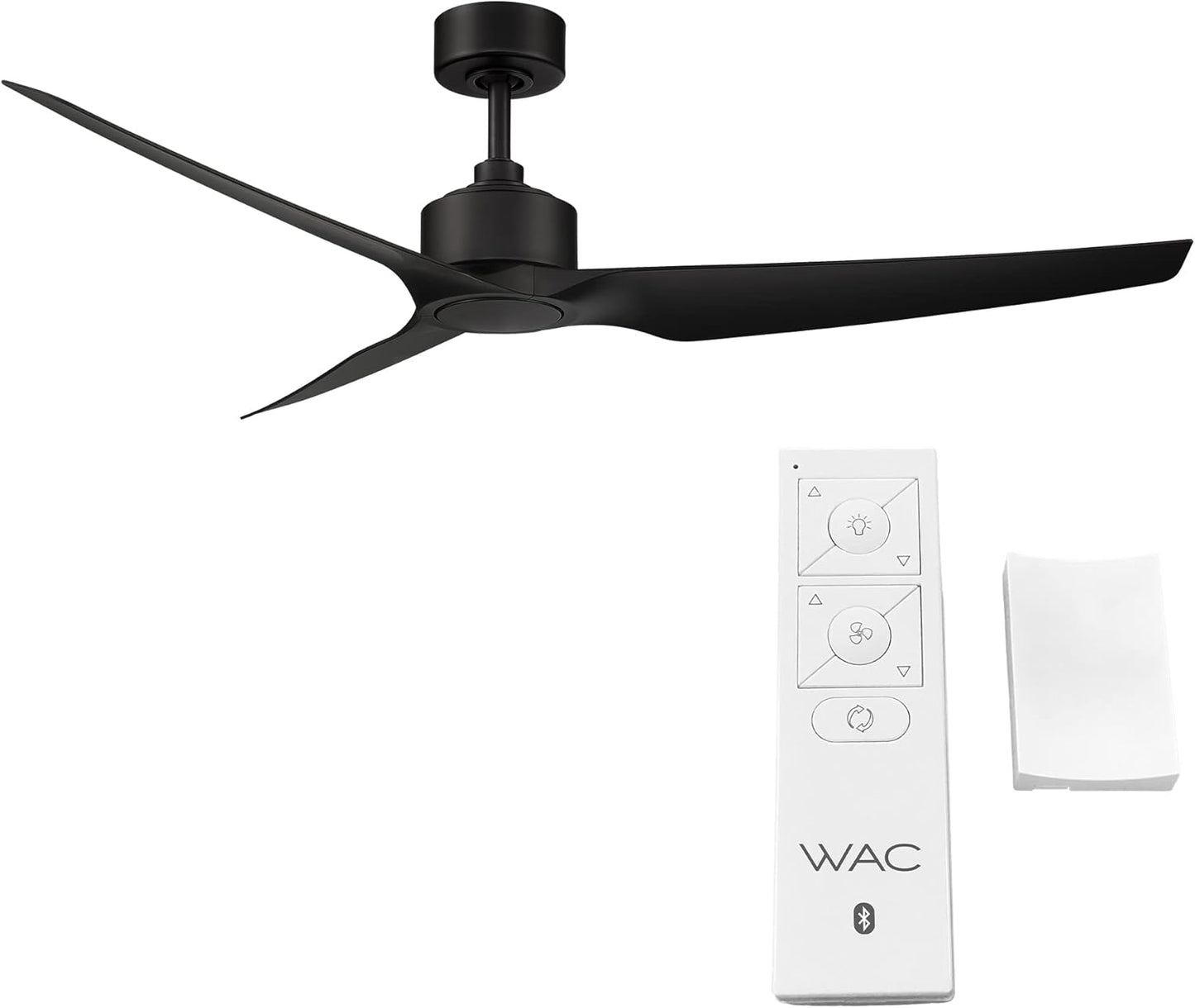 WAC F-056-MB Stella 60" Outdoor Ceiling Fan with Remote Control, Matte Black