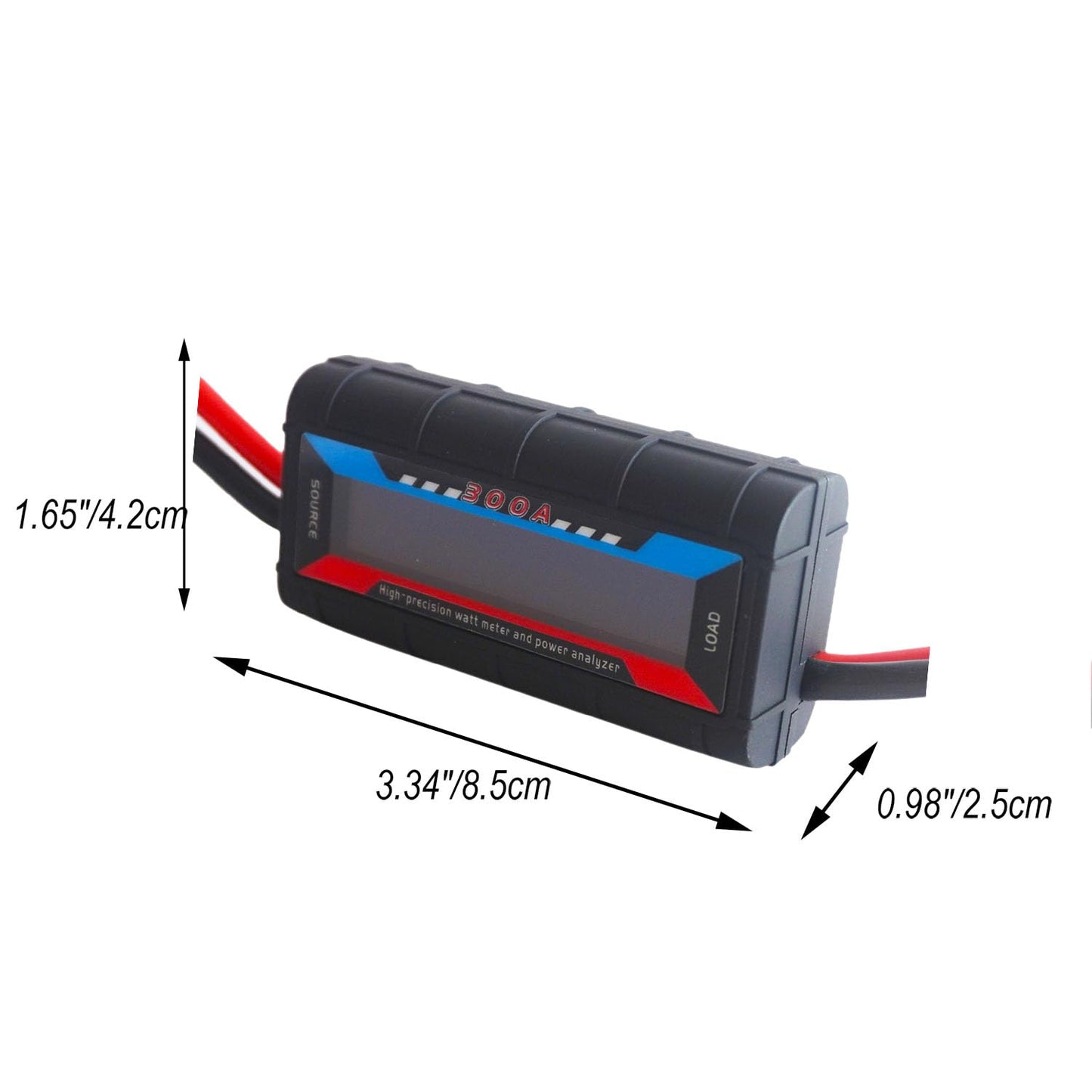 300A High Precision Watt Meter, DC 0-60V Power Energy Meter Voltage Amp Tester with LCD Backlight Screen for RC, Solar, Ebike