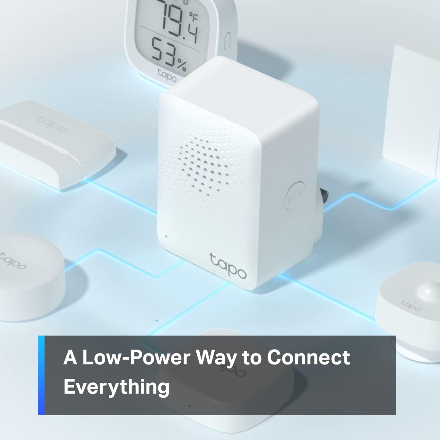 Tapo Smart Hub with Built-in Chime, REQUIRES 2.4GHz Wi-Fi, Reliable Long-Range Connections with Tapo Sensors, Sub-1G Low-Power Wireless protocol, Connect up to 64 smart devices (H100)