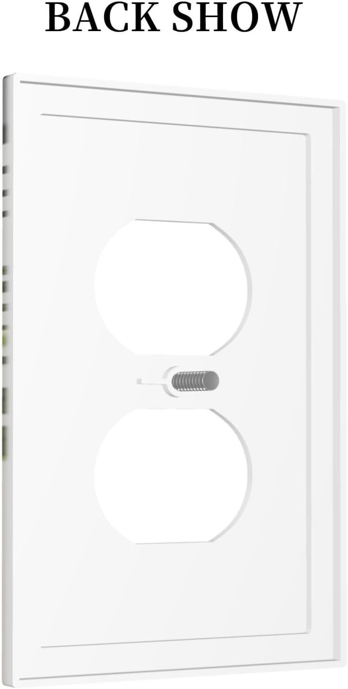 Beautiful Boho Mid Century Large Archs Sun Leaves Plants Outlet Covers 1 Gang Duplex Light Switch Cover Decorative Switch Plates Electrical Receptacle Faceplate Wall Plate for Bedroom Living Room Home