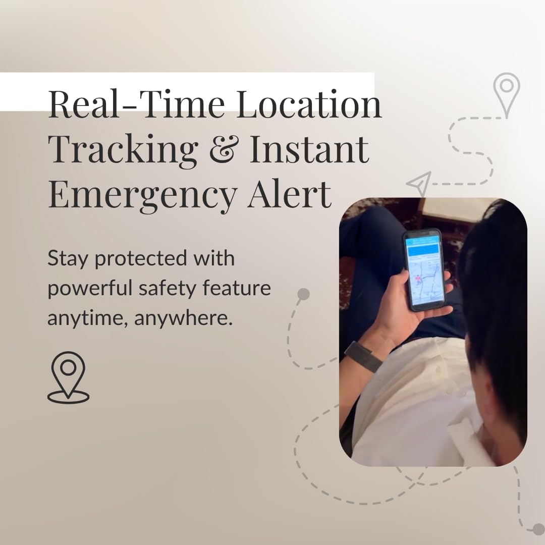 ResQ Jewelry, Shakti Smart Bluetooth Safety Necklace, Discreet Wearable Safety Device - GPS Location Tracking, Audio Recording, One Touch Activation