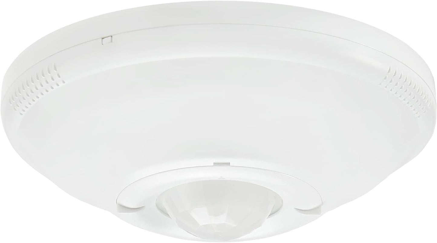 Maxxima Ceiling Mount 360 Degree PIR Occupancy Sensor - Hard-Wired Motion Sensor, LED Compatible, Commercial or Residential Automatic Sensing Solution for Indoor Use at Max Height 15ft, 120-277V