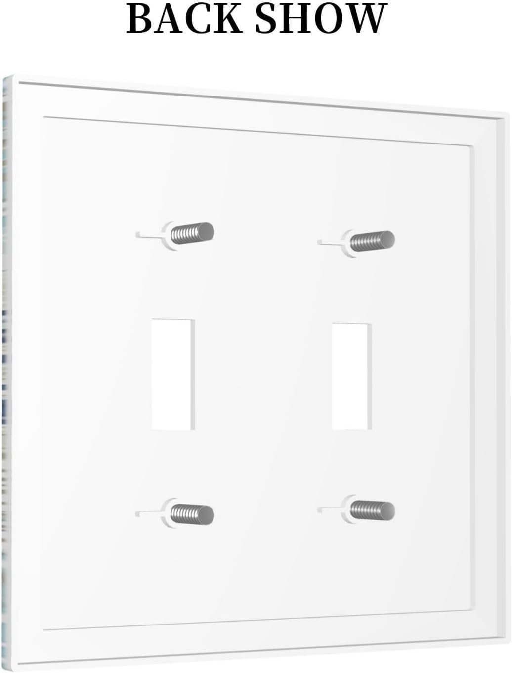 Decorative Light Switch Cover Plate Blue Starfish Brown Coral Ocean 2 Gang Outlet Covers Double Toggle Wall Plates for Electrical Outlets Switch Plate Covers Faceplate for Girlroom Home Decor