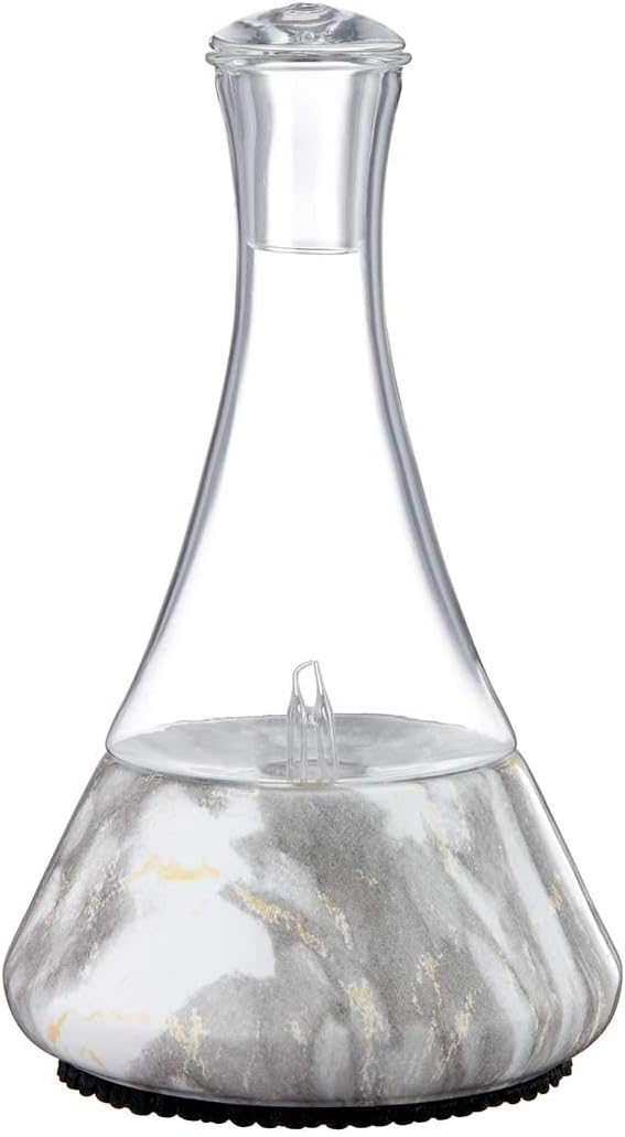 Opulence - Nebulizing Diffuser for Essential Oil/Aromatherapy with Ceramic Base and Touch Sensor Light Switch - Premium Home & Professional Use - No Heat, No Water, No Plastic … (Grey Marble)