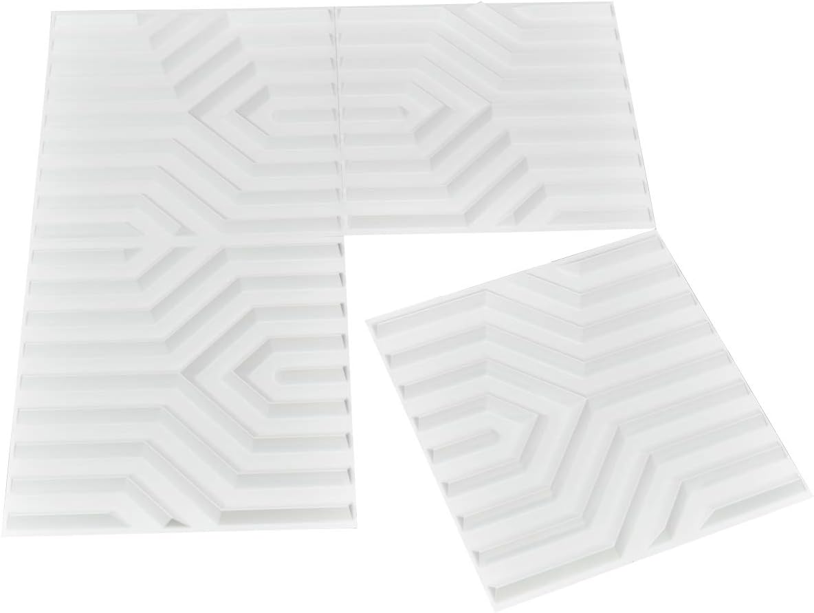 Art3d Decorative 3D Wall Panel, 32 Sq.FT PVC Interior Wall Decor for Living Room, Bedroom, Lobby, Office, Shopping Mall, White
