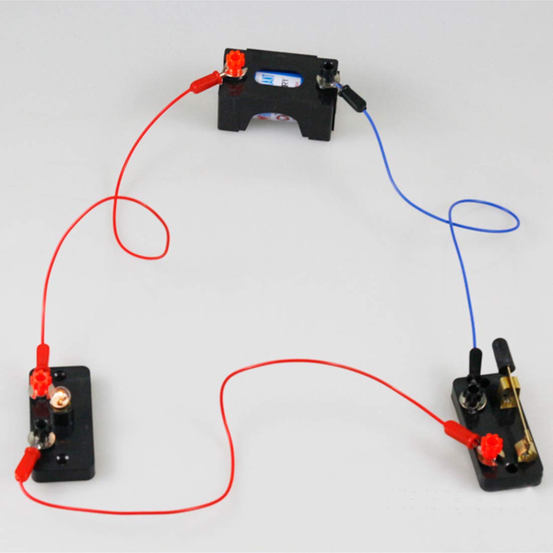 6pcs Circuit Switch Wire connectors:Science Wire Used for Battery Holder/Knife Switch/Bulb Holder Electricity Connection,Great for Demos Teaching Basic Principles of Electricity