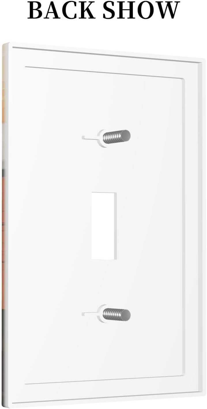 Sun Forest Deer Snow Mountain River Decorative Light Switch Cover 1 Gang Single Toggle Device Electrical Faceplate Switchplates Decorator Outlet Wall Plate For Bed Room Living Room Decor