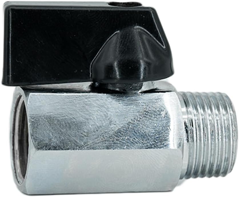 Brass Mini Ball Valve 3/8" NPT Female x Male Shut-Off Valve